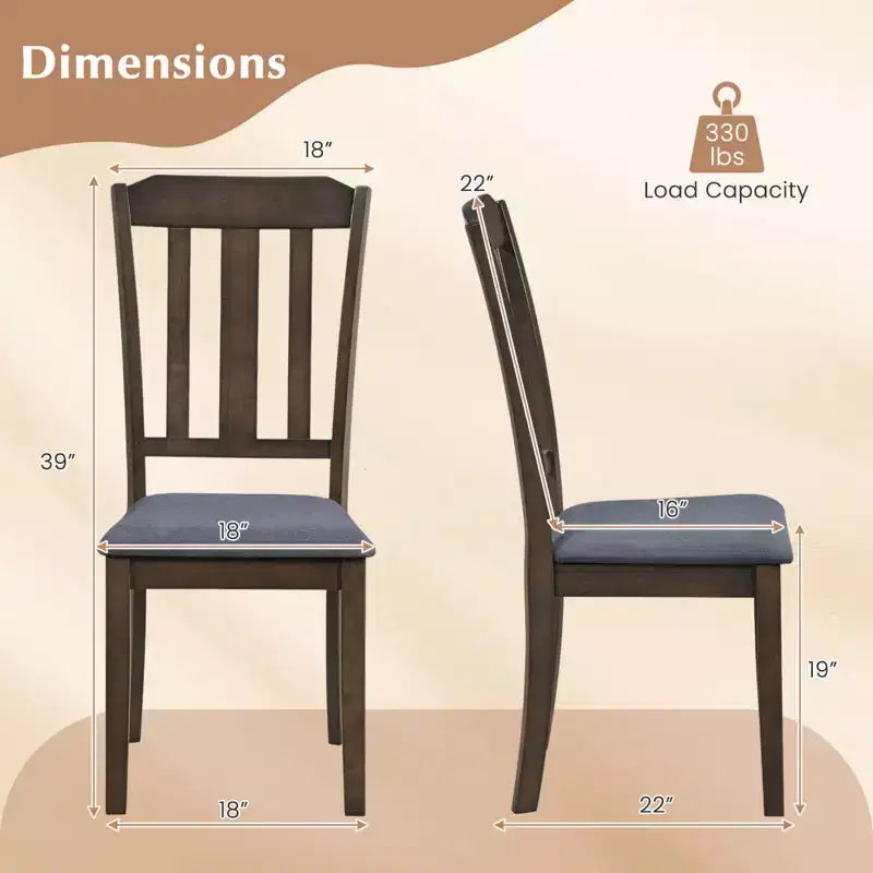Lot de 2/4 chaises de salle à manger Costway avec dossier confortable et assise rembourrée pour le salon