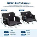 Sièges de stade avec dossier et coussin rembourré – Chaise de gradins extra-large de 62,2 cm – Sièges de football inclinables – 6 angles réglables