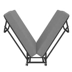 Lit pliant portable Zeus & Ruta avec matelas en mousse à mémoire de forme, roulettes verrouillables et housse en lin respirant pour adultes