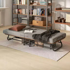 Lit pliable portable Zeus & Ruta avec matelas en mousse à mémoire de forme, cadre en métal et roues verrouillables