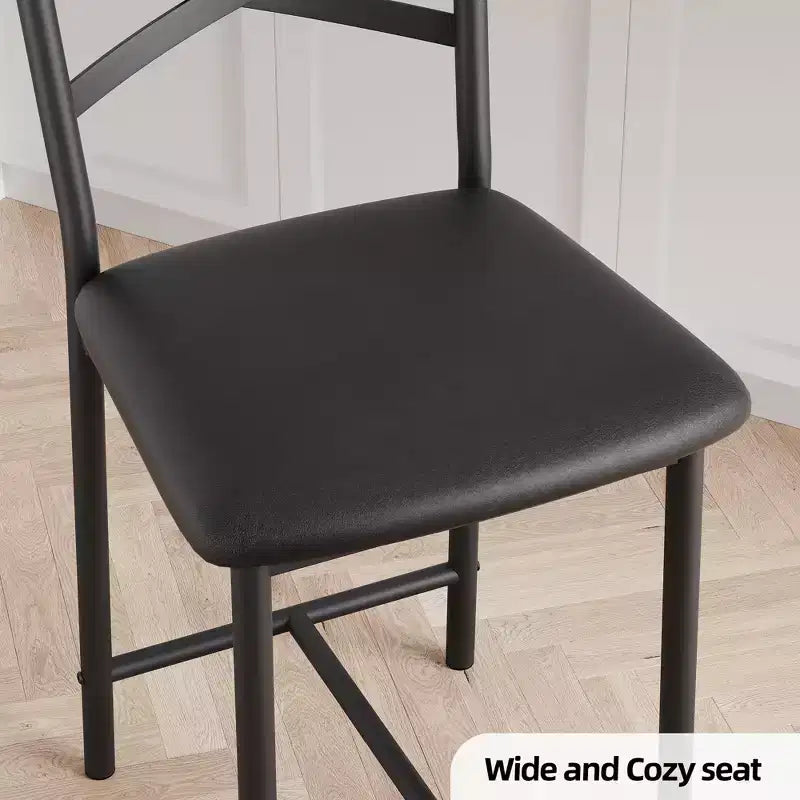 Lot de 4 tabourets de comptoir de 66 cm de haut, chaises rembourrées avec dossier et coussin épais, tabourets de bar modernes pour îlot de cuisine et salle à manger