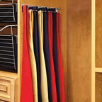 Rev-A-Shelf Coulissant 14 Pouces Monté Latéralement Support de Rangement Extensible pour Cravates et Ceintures, pour jusqu'à 25 Cravates, Chrome, TRC-14CR