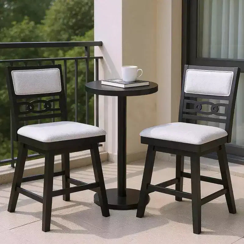 Costway Lot de 2/4 tabourets de bar pivotants de 63,5 cm avec dossier creux rembourré