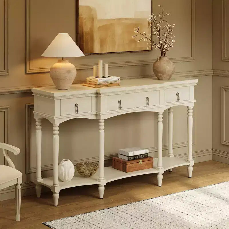 Christopher Knight Home Zippy – Console traditionnelle avec 3 tiroirs et 1 étagère inférieure