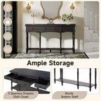 Christopher Knight Home Zippy – Console traditionnelle avec 3 tiroirs et 1 étagère inférieure