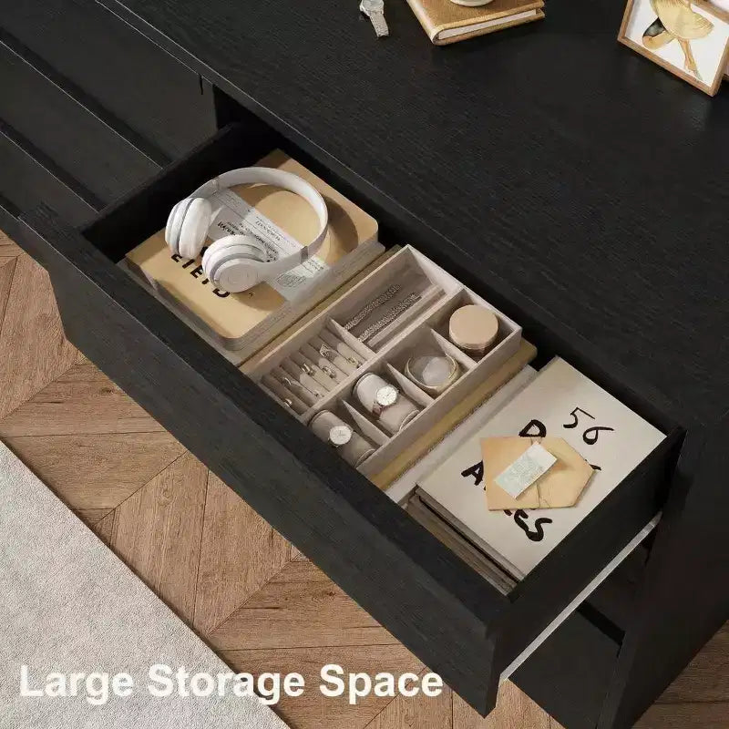 Commode à 3 tiroirs pour chambre à coucher, Armoire de rangement pour vêtements, Organiseur de commode pour placard, salon, couloir, entrée, Rangement vertical, Naturel
