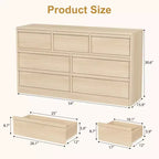 Commode à 3 tiroirs pour chambre à coucher, Armoire de rangement pour vêtements, Organiseur de commode pour placard, salon, couloir, entrée, Rangement vertical, Naturel