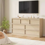 Commode à 3 tiroirs pour chambre à coucher, Armoire de rangement pour vêtements, Organiseur de commode pour placard, salon, couloir, entrée, Rangement vertical, Naturel