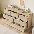 Commode à 3 tiroirs pour chambre à coucher, Armoire de rangement pour vêtements, Organiseur de commode pour placard, salon, couloir, entrée, Rangement vertical, Naturel