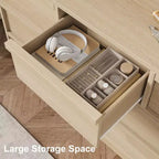 Commode à 3 tiroirs pour chambre à coucher, Armoire de rangement pour vêtements, Organiseur de commode pour placard, salon, couloir, entrée, Rangement vertical, Naturel