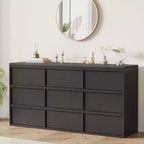 Commode à 3 tiroirs pour chambre à coucher, Armoire de rangement pour vêtements, Organiseur de commode pour placard, salon, couloir, entrée, Rangement vertical, Naturel