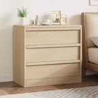 Commode à 3 tiroirs pour chambre à coucher, Armoire de rangement pour vêtements, Organiseur de commode pour placard, salon, couloir, entrée, Rangement vertical, Naturel