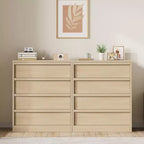 Commode à 3 tiroirs pour chambre à coucher, Armoire de rangement pour vêtements, Organiseur de commode pour placard, salon, couloir, entrée, Rangement vertical, Naturel