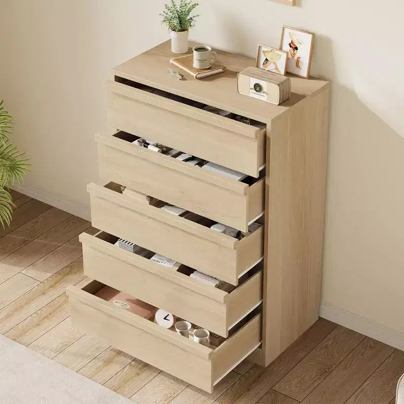 Commode à 3 tiroirs pour chambre à coucher, Armoire de rangement pour vêtements, Organiseur de commode pour placard, salon, couloir, entrée, Rangement vertical, Naturel