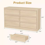Commode à 3 tiroirs pour chambre à coucher, Armoire de rangement pour vêtements, Organiseur de commode pour placard, salon, couloir, entrée, Rangement vertical, Naturel
