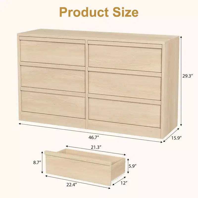 Commode à 3 tiroirs pour chambre à coucher, Armoire de rangement pour vêtements, Organiseur de commode pour placard, salon, couloir, entrée, Rangement vertical, Naturel