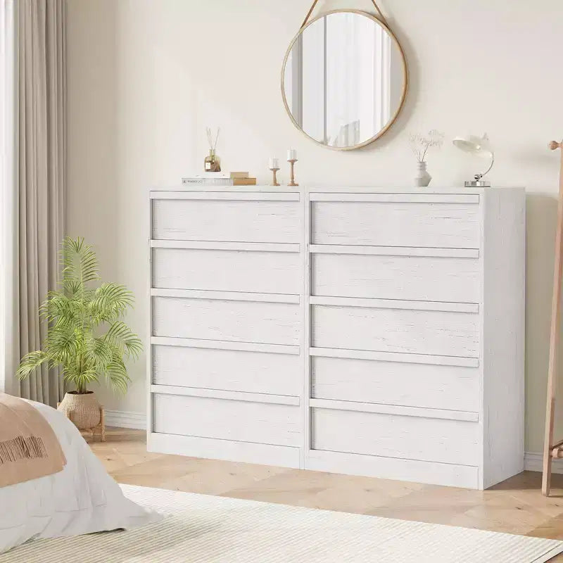 Commode à 3 tiroirs pour chambre à coucher, Armoire de rangement pour vêtements, Organiseur de commode pour placard, salon, couloir, entrée, Rangement vertical, Naturel