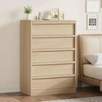 Commode à 3 tiroirs pour chambre à coucher, Armoire de rangement pour vêtements, Organiseur de commode pour placard, salon, couloir, entrée, Rangement vertical, Naturel