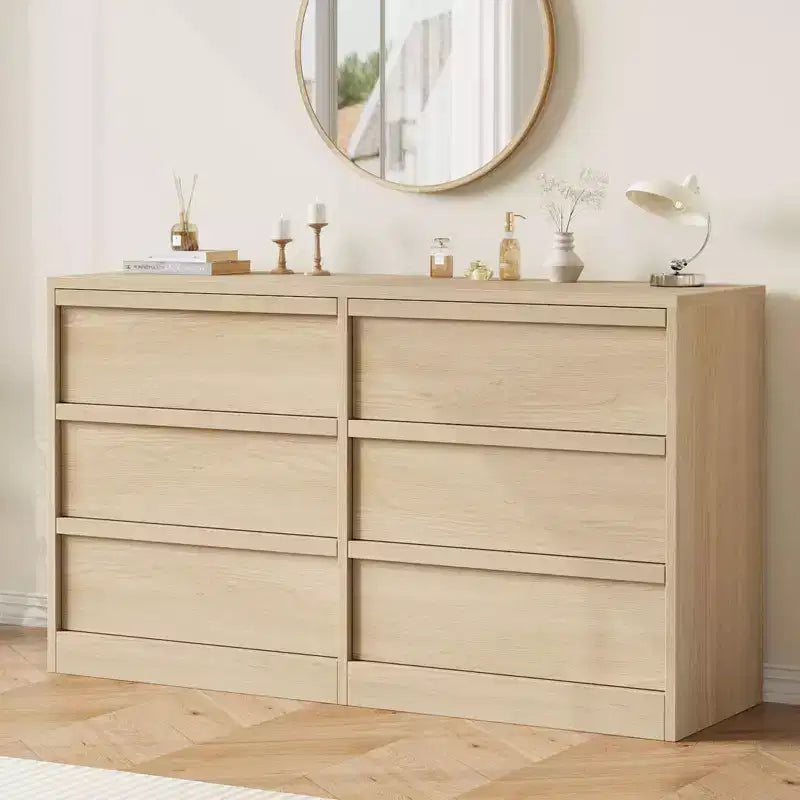 Commode à 3 tiroirs pour chambre à coucher, Armoire de rangement pour vêtements, Organiseur de commode pour placard, salon, couloir, entrée, Rangement vertical, Naturel