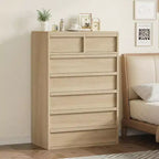 Commode à 3 tiroirs pour chambre à coucher, Armoire de rangement pour vêtements, Organiseur de commode pour placard, salon, couloir, entrée, Rangement vertical, Naturel