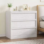 Commode à 3 tiroirs pour chambre à coucher, Armoire de rangement pour vêtements, Organiseur de commode pour placard, salon, couloir, entrée, Rangement vertical, Naturel