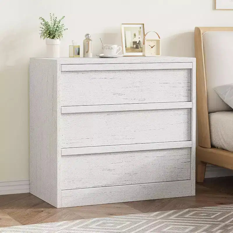 Commode à 3 tiroirs pour chambre à coucher, Armoire de rangement pour vêtements, Organiseur de commode pour placard, salon, couloir, entrée, Rangement vertical, Naturel