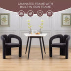 Lot de 2 fauteuils d'appoint, fauteuil club en velours pour cuisine, salon, chambre à coucher - ModernLuxe
