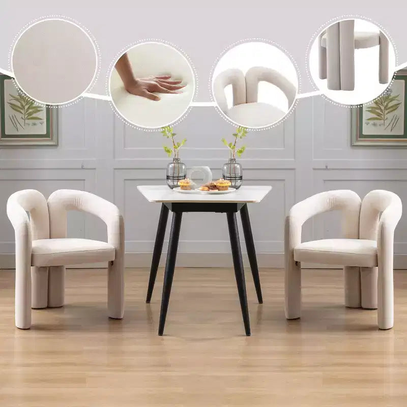 Lot de 2 fauteuils d'appoint, fauteuil club en velours pour cuisine, salon, chambre à coucher - ModernLuxe