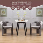 Lot de 2 fauteuils d'appoint, fauteuil club en velours pour cuisine, salon, chambre à coucher - ModernLuxe