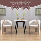 Lot de 2 fauteuils d'appoint, fauteuil club en velours pour cuisine, salon, chambre à coucher - ModernLuxe