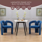 Lot de 2 fauteuils d'appoint, fauteuil club en velours pour cuisine, salon, chambre à coucher - ModernLuxe