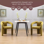 Lot de 2 fauteuils d'appoint, fauteuil club en velours pour cuisine, salon, chambre à coucher - ModernLuxe