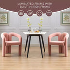 Lot de 2 fauteuils d'appoint, fauteuil club en velours pour cuisine, salon, chambre à coucher - ModernLuxe