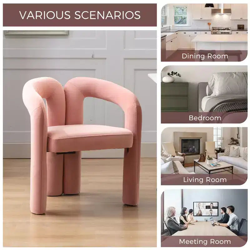 Lot de 2 fauteuils d'appoint, fauteuil club en velours pour cuisine, salon, chambre à coucher - ModernLuxe