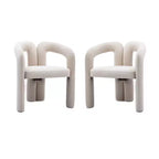 Set of 2 Accent Chairs, Velvet Barrel Armchair for Kitchen, Living Room, Bedroom - ModernLuxe