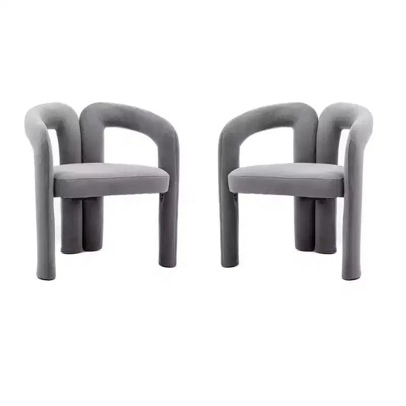 Lot de 2 fauteuils d'appoint, fauteuil club en velours pour cuisine, salon, chambre à coucher - ModernLuxe