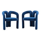 Lot de 2 fauteuils d'appoint, fauteuil club en velours pour cuisine, salon, chambre à coucher - ModernLuxe