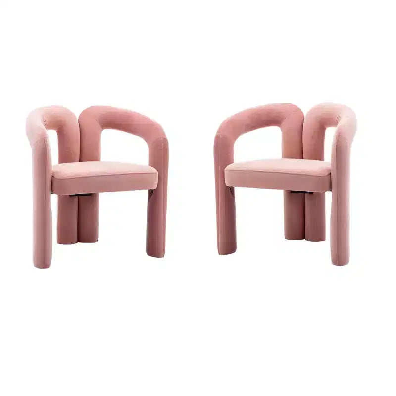Lot de 2 fauteuils d'appoint, fauteuil club en velours pour cuisine, salon, chambre à coucher - ModernLuxe