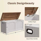 Banc de rangement au design rustique - Coffre de rangement avec 2 charnières de sécurité, 40 x 100 x 48 cm, idéal pour l'entrée, la chambre et le salon