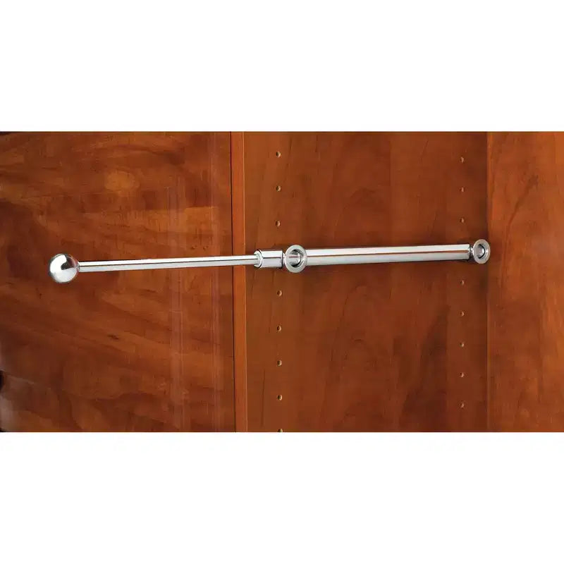 Rev-A-Shelf Tringle de valet télescopique 30 cm pour placard, étagère de rangement extensible pour vêtements avec quincaillerie, chrome, CVR-12-CR (lot de 2)