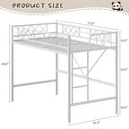 Lit superposé jumeau sur grand en métal robuste, construction solide et silencieuse avec échelle et barrières de sécurité, design peu encombrant, aucun sommier tapissier requis
