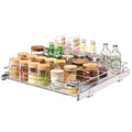 20 W x 21 D Pull Out Cabinet Organizer Heavy Duty Slide Out Pantry Shelves Chrome Plated Steel Roll Out Drawers