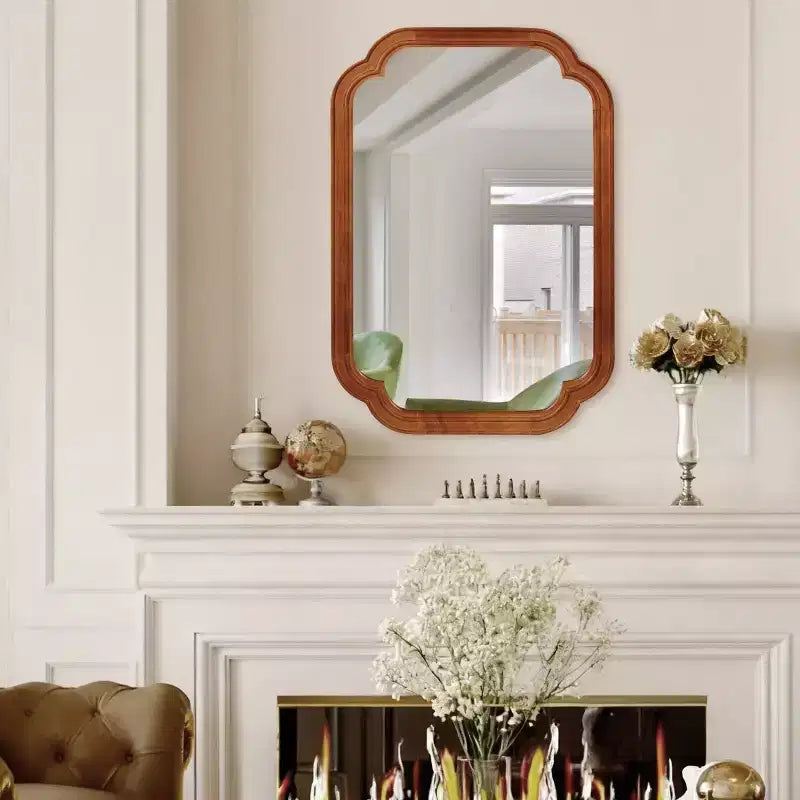 Miroir mural 20 x 30 à coins arrondis, miroir de courtoisie décoratif moderne pour salle de bain, salon ou entrée - Panipeachy
