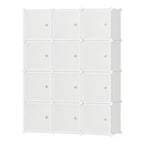 Organisateur de rangement 12 cubes, bibliothèque modulaire, étagères de rangement en plastique, anti-basculement, extensible