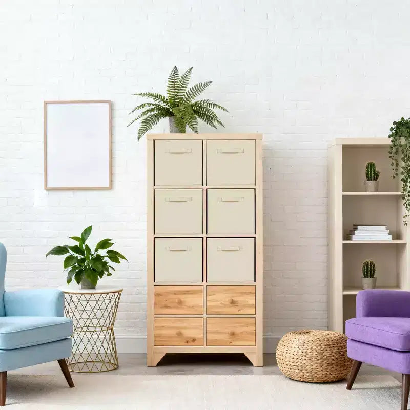Lot de 12 paniers de rangement en tissu, 25,4x25,4x27,9 cm, pliables avec poignées, en non-tissé et panneau PP, adaptés aux étagères cubes