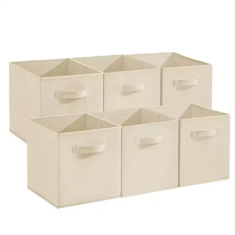 12 Pack Fabric Storage Cubes, 10x10x11In, Collapsible with Handles, Non-Woven & PP Board, Fit Cube Shelves