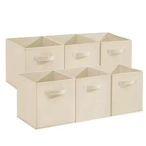 12 Pack Fabric Storage Cubes, 10x10x11In, Collapsible with Handles, Non-Woven & PP Board, Fit Cube Shelves