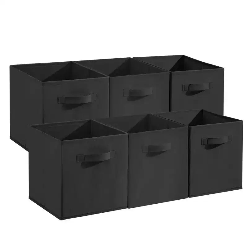 Lot de 12 paniers de rangement en tissu, 25,4x25,4x27,9 cm, pliables avec poignées, en non-tissé et panneau PP, adaptés aux étagères cubes