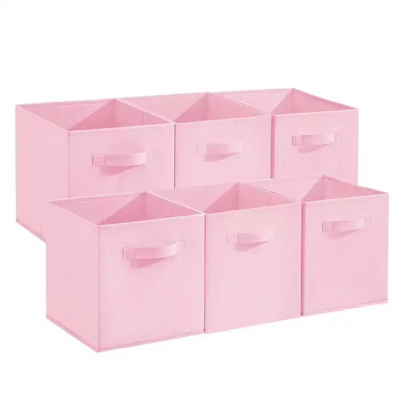 Lot de 12 paniers de rangement en tissu, 25,4x25,4x27,9 cm, pliables avec poignées, en non-tissé et panneau PP, adaptés aux étagères cubes