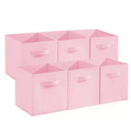 Lot de 12 paniers de rangement en tissu, 25,4x25,4x27,9 cm, pliables avec poignées, en non-tissé et panneau PP, adaptés aux étagères cubes